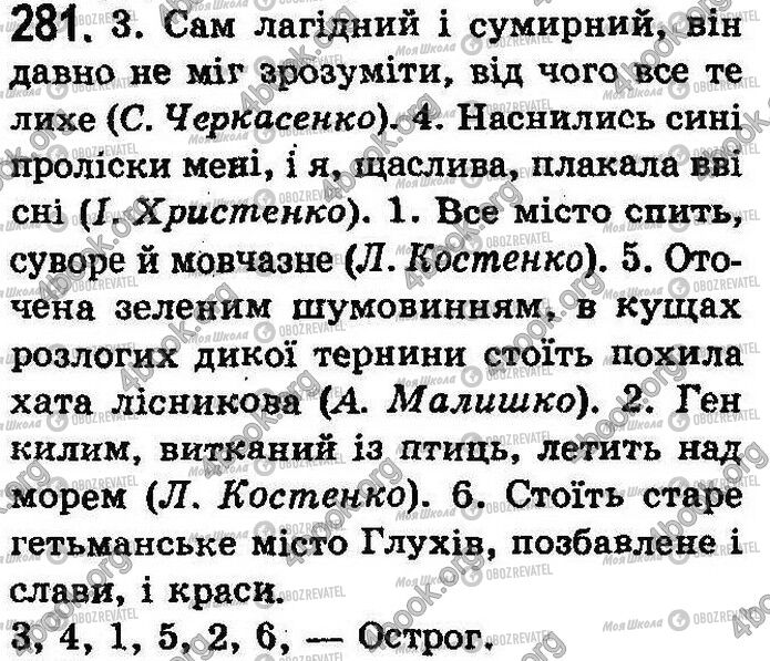 ГДЗ Українська мова 8 клас сторінка 281